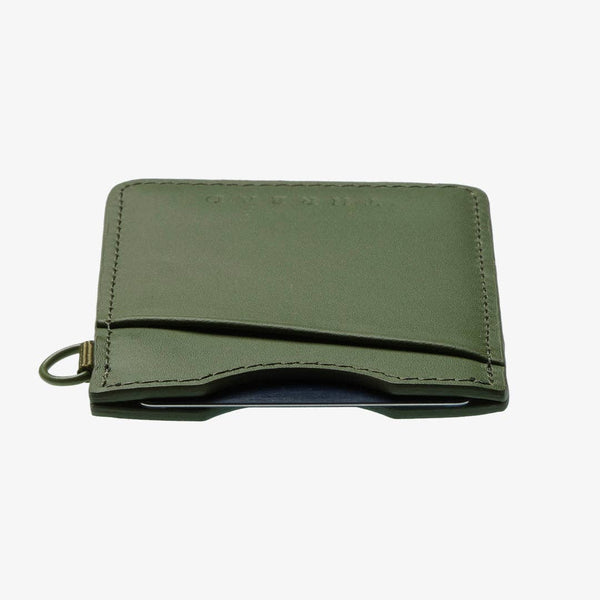 Olive - Vertical Leather Wallet