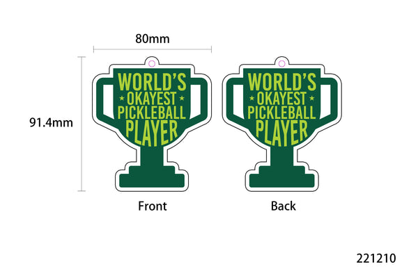 World's Okayest Pickleball Player Air Freshener Gift