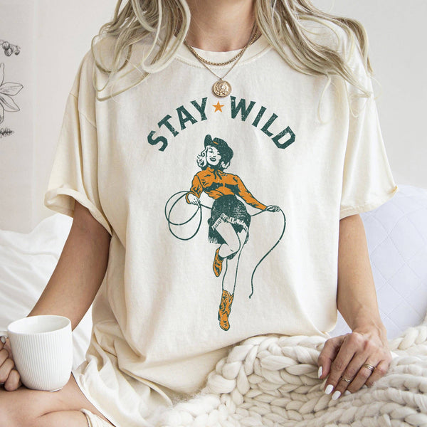Stay Wild, Cowgirl, Western, Country, Cowboy, Tshirt