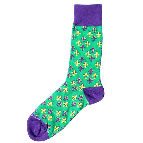 Men's Bon Temps Socks Green/Purple/Yellow One Size