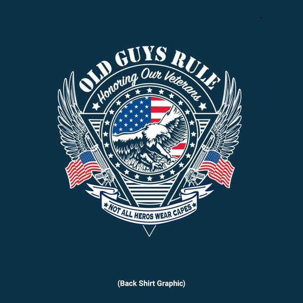 Old guys rule Veteran Eagle navy shirt
