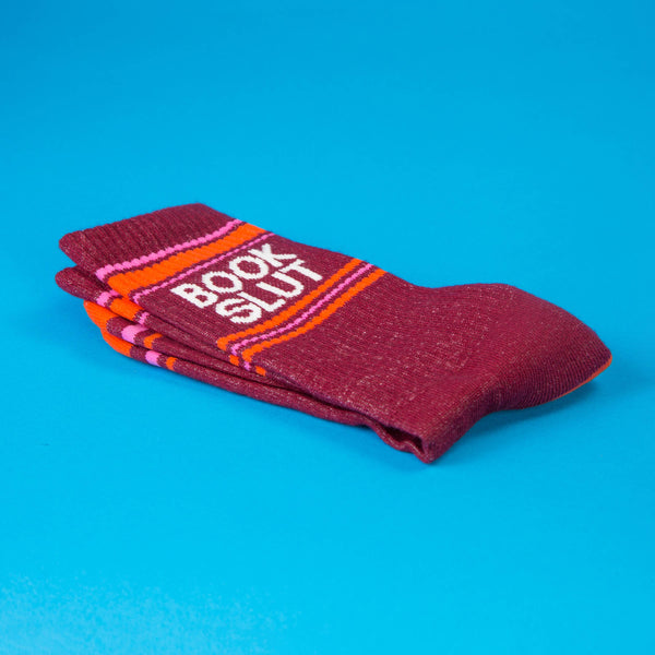 Book Slut Gym Crew Socks - Funny Gift for Book Lovers