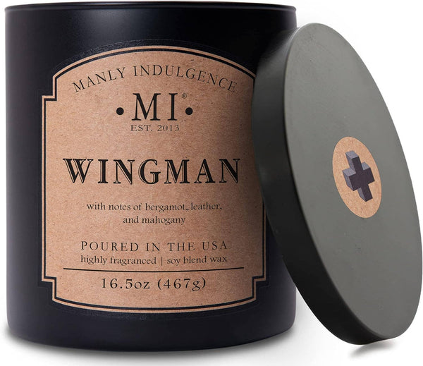 Wingman 2-Wick Scented Jar Candle, Soy Blend Wax, 16.5oz