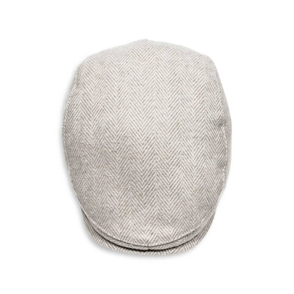 The Irish Boston Scally Cap - White Herringbone