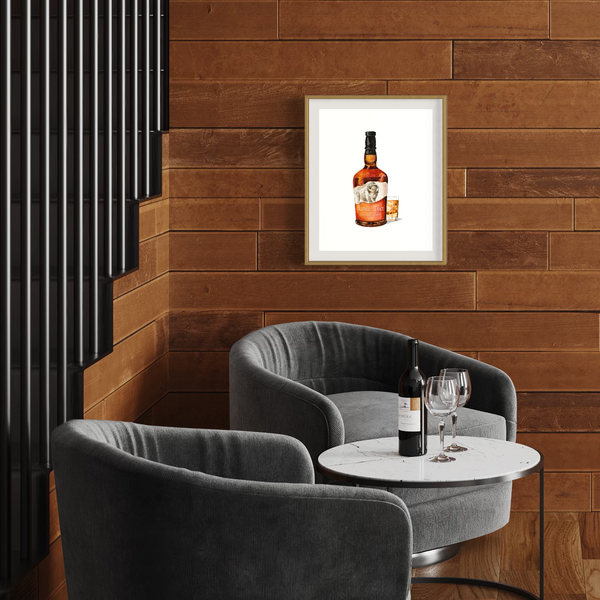 Buffalo Trace Watercolor Art Print