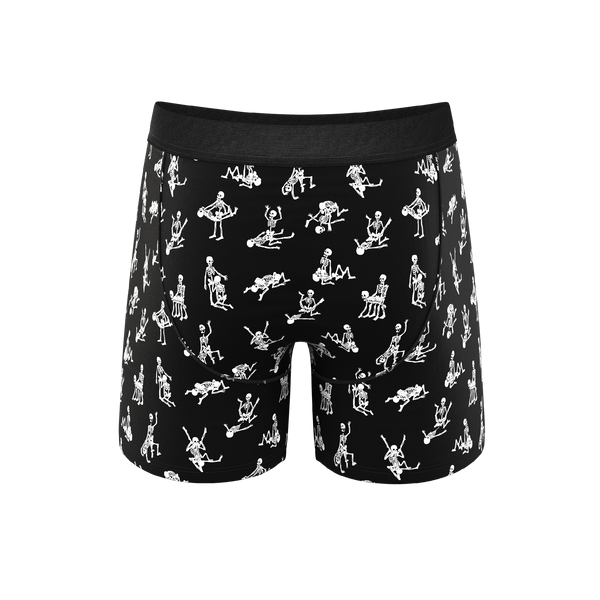 The Bare Back Bones | Glow in the Dark Skeletons Ball Hammock® Pouch Underwear With Fly