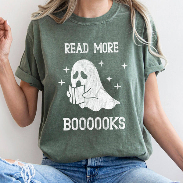 Read More Books Retro Halloween T-shirt White Print