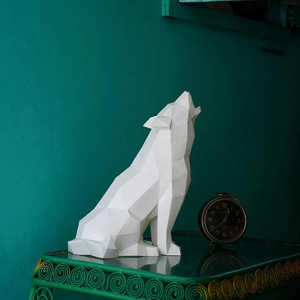 Wolf 3D PaperCraft Origami Model, Paper Lamp