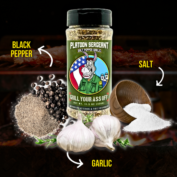 Platoon Sergeant Seasoning - Salt, Pepper, & Garlic