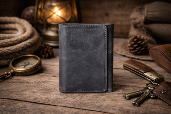 Leather Wallet for Men Handcrafted Distressed Trifold Wallet