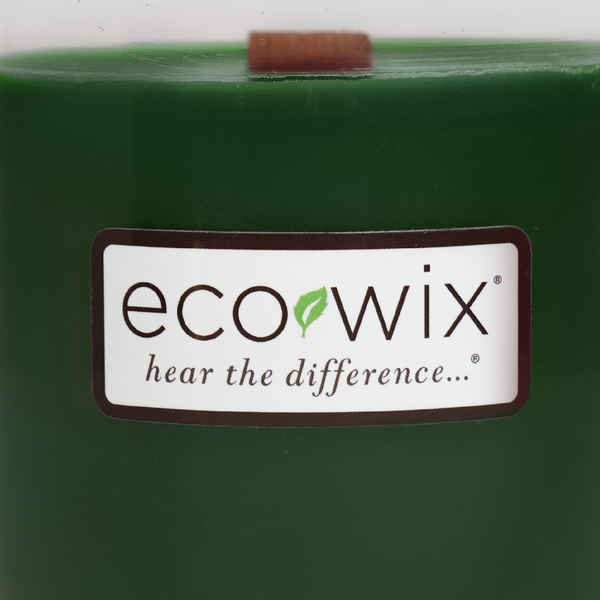 Ecowix Evergreen Scented Candle, Wooden Wick, 15oz
