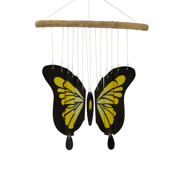 Butterfly Tumbled Glass Wind Chime
