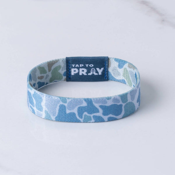 Tap To Pray™ Wristbands - River Rock Camo Moss & Slate