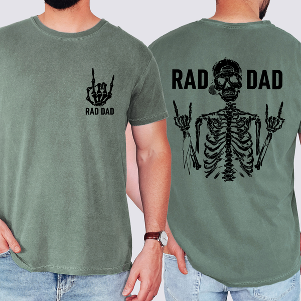 Rad Dad, Skeleton, Father's Day, Husband, Guy Gift T-Shirt