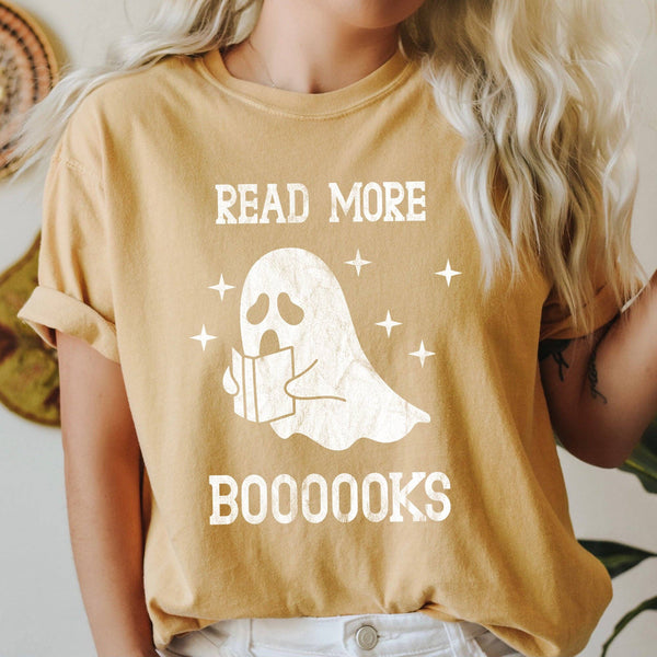 Read More Books Retro Halloween T-shirt White Print
