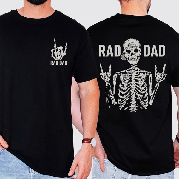 Rad Dad, Skeleton, Father's Day, Husband, Guy Gift T-Shirt