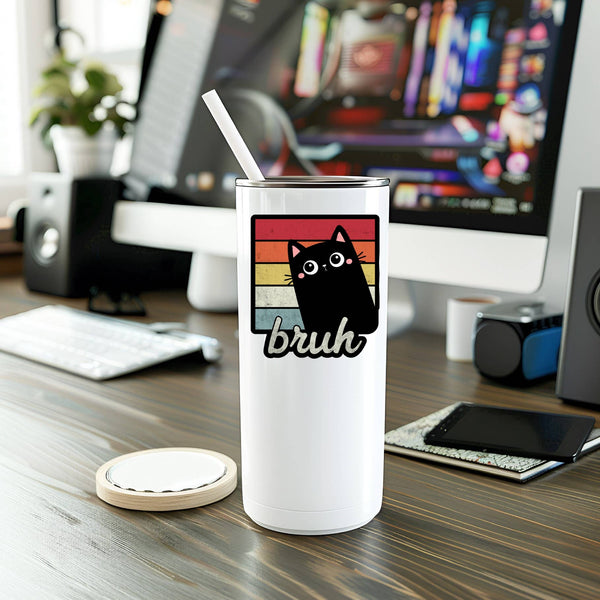 Funny Bruh Cat Vinyl Sticker