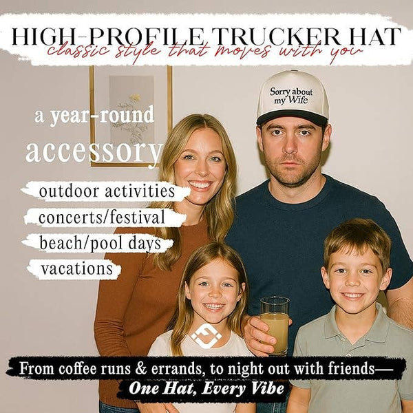 Two Tone Cap - Sorry About My Wife - Black/Beige