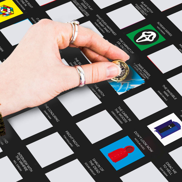 100 Horror Movies Scratch Poster