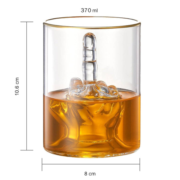 Middle Finger Gifts Whiskey Glass | SINGLE | 12.5 OZ