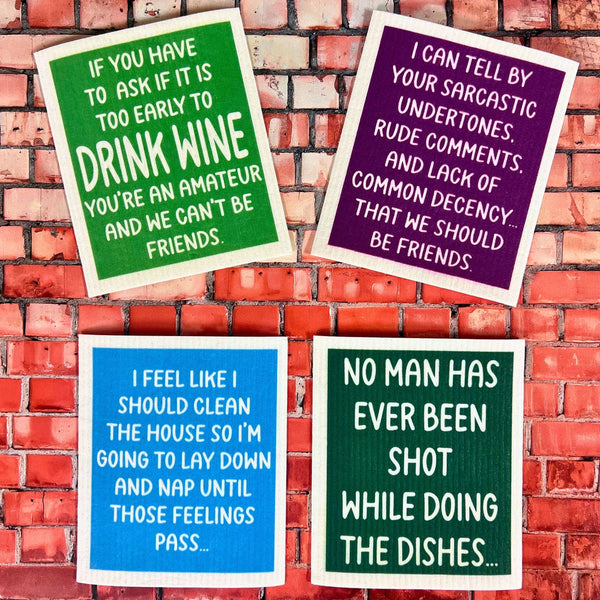 Shot While Doing The Dishes Funny Swedish Dishcloths - Gifts