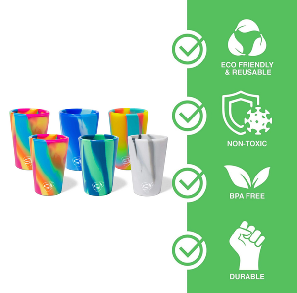 1.5 oz Silicone Silipint Shot Glass - Stars and Stripes