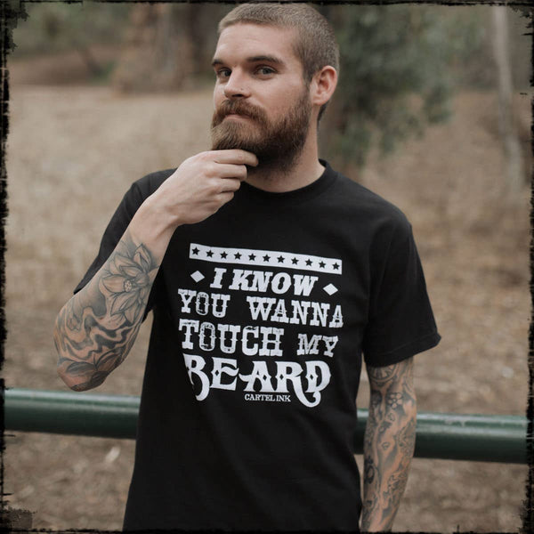 5155-BLACK WHITE | I Know You Wanna Touch My Beard