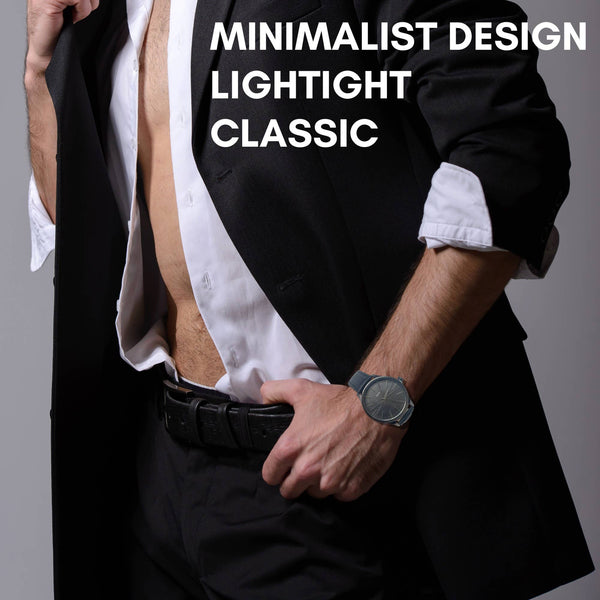 GENTS 42 mm Men’s Minimalist Leather Watch