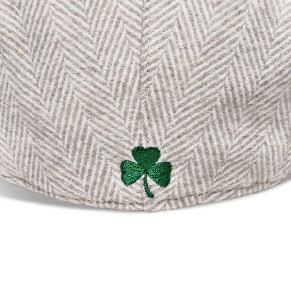The Irish Boston Scally Cap - White Herringbone