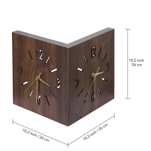 Solid Wood Wall Corner Clocks
