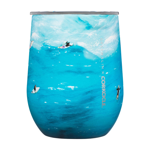 Stemless - 12oz Gray Malin Surfers