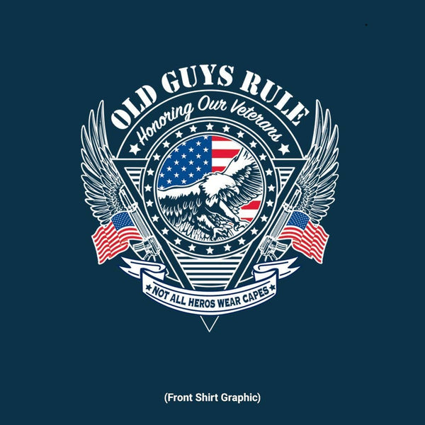Old guys rule Veteran Eagle navy shirt