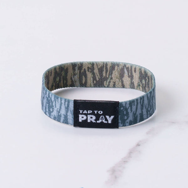 Tap To Pray™ Wristbands - Tree Bark Camo Brown & Grey