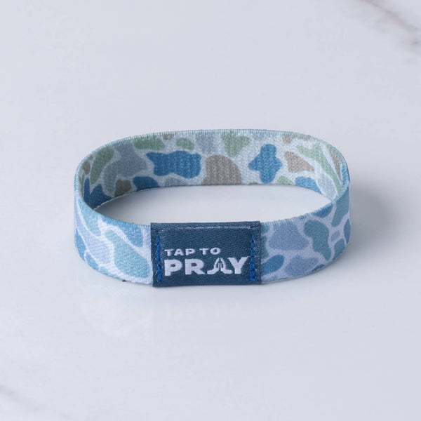 Tap To Pray™ Wristbands - River Rock Camo Moss & Slate
