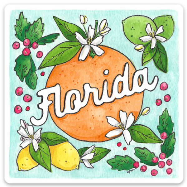 Florida Flora Citrus Sticker