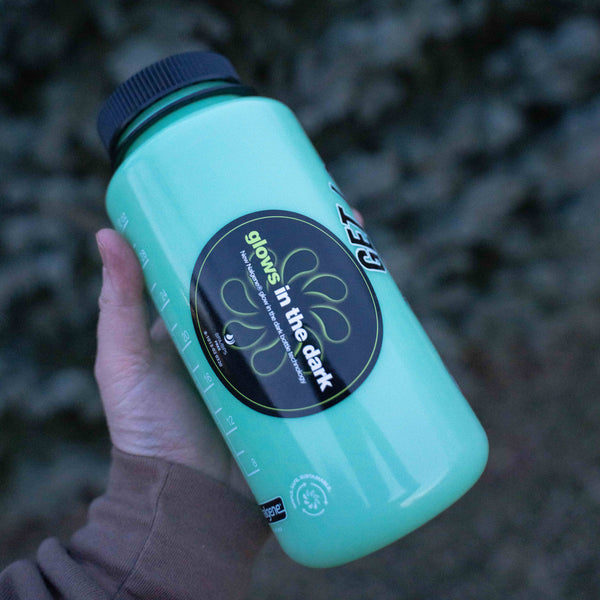 Get Lost - Don't Die Glow Green Nalgene 32oz Water Bottle