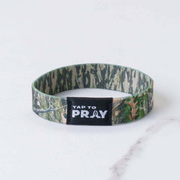 Tap To Pray™ Wristbands - Forest & Tree Bark Camo