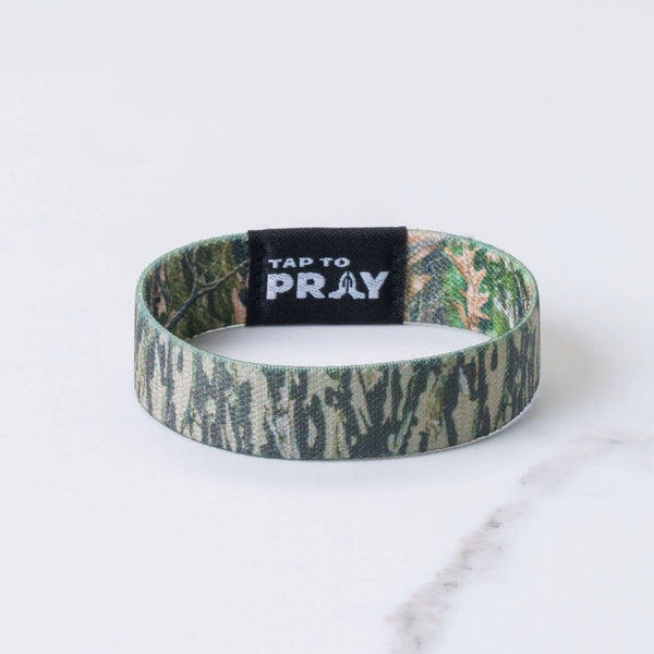 Tap To Pray™ Wristbands - Forest & Tree Bark Camo