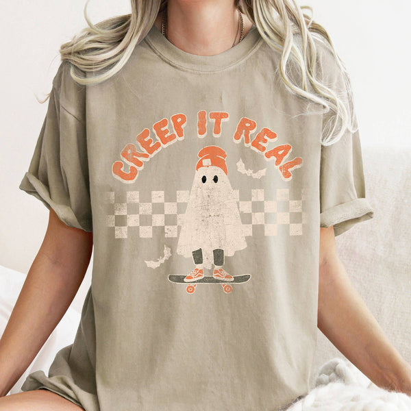 Creep It Real Retro Ghost Halloween T-shirt