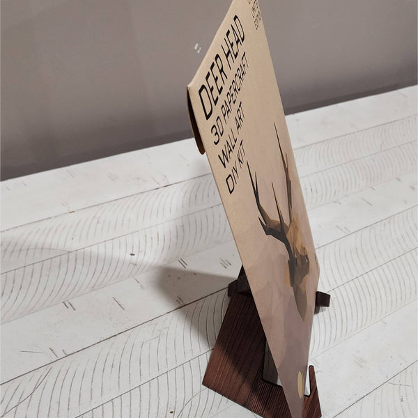 Gold Deer Head PaperCraft Origami Wall Art