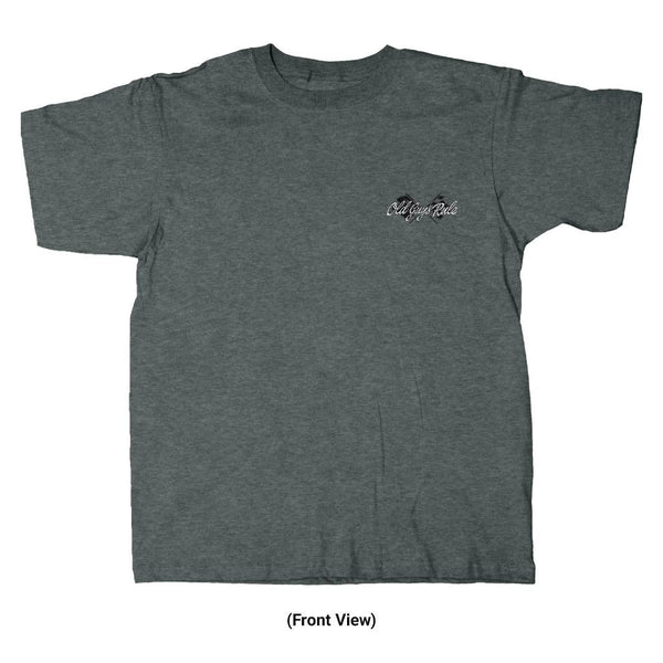 Old guys rule GM Red Corvette dark heather shirt