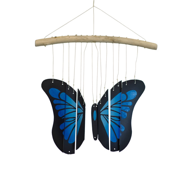 Butterfly Tumbled Glass Wind Chime