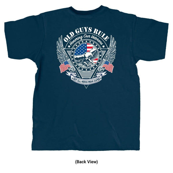 Old guys rule Veteran Eagle navy shirt