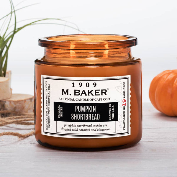 M Baker Pumpkin Shortbread, 2 Wick, 14oz