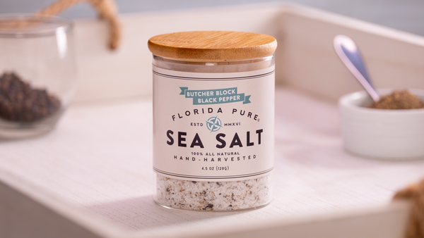 All-Natural Butcher Block Black Pepper Infused Sea Salt
