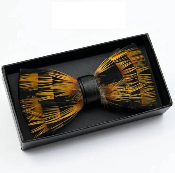 Handmade FeatherBowtie W/free Lapel Pin