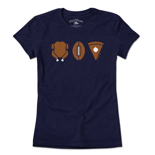 Turkey Football Pie Thanksgiving T-Shirt