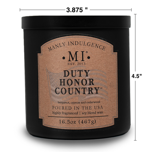 Manly Indulgence Classic+ Duty Honor Country, 2 Wick, 16.5oz