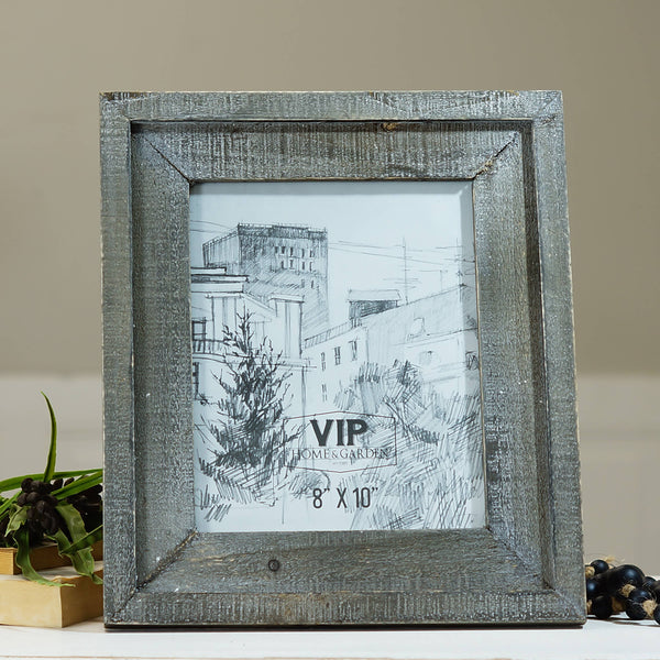 SALE VIP Wood 14.5 in. Gray 8x10 Photo Frame Vintage