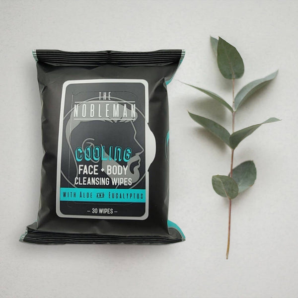 Men's Cooling Face + Body Cleansing Wipes - 30 Wipes